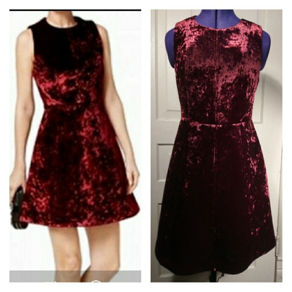 RACHEL Rachel Roy Dresses & Skirts - Oxblood burgundy crushed velvet dress maroon red